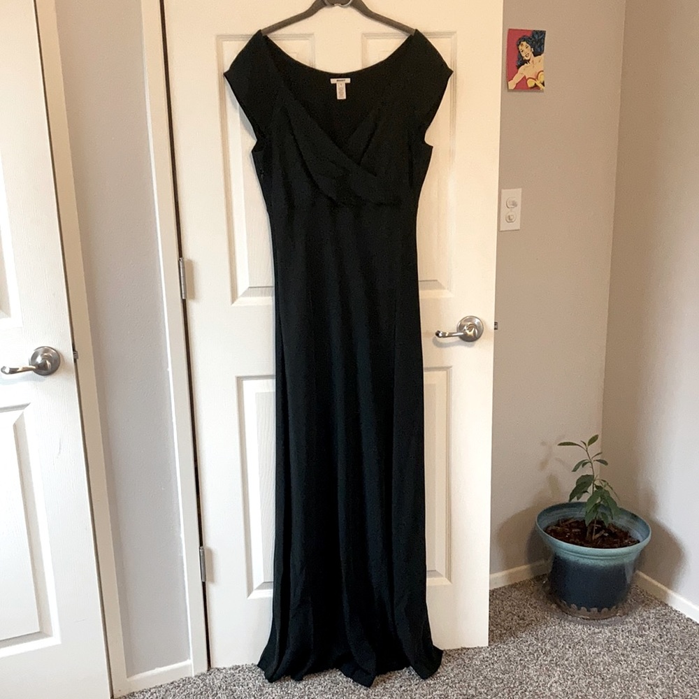 J Crew black 100% silk “Cecilia” Gown - 12